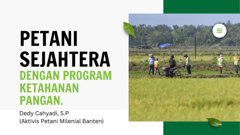 PETANI SEJAHTERA DENGAN PROGRAM KETAHANAN PANGAN PETANI SEJAHTERA DENGAN PROGRAM KETAHANAN PANGAN